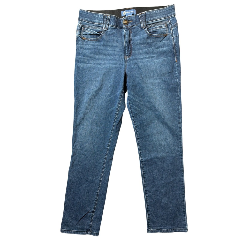 Democracy Jeans Womens 12 "Ab"solution Blue Stretch Straight Leg B15601RCD31